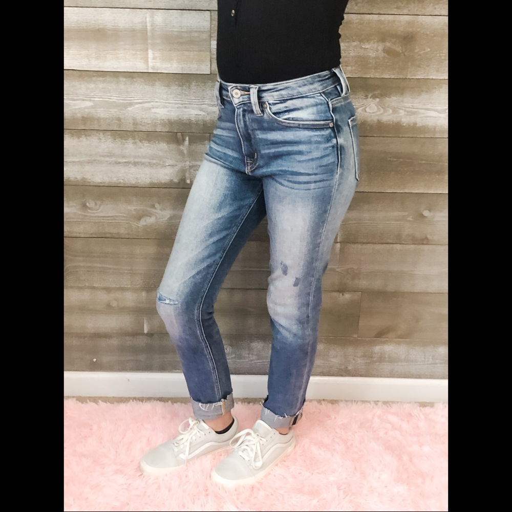 Brand New Kancan cuffed straight leg jean - Picture 7 of 13